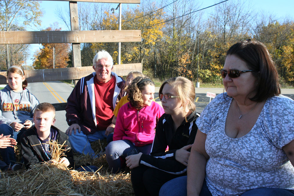 Kids on Hayride